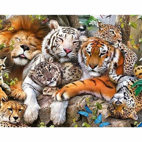 All The Big Cats - Full Drill Diamond Painting - Special 