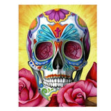 Full Drill - 5D DIY Diamond Painting Kits Colorful Flower Skull - NEEDLEWORK KITS