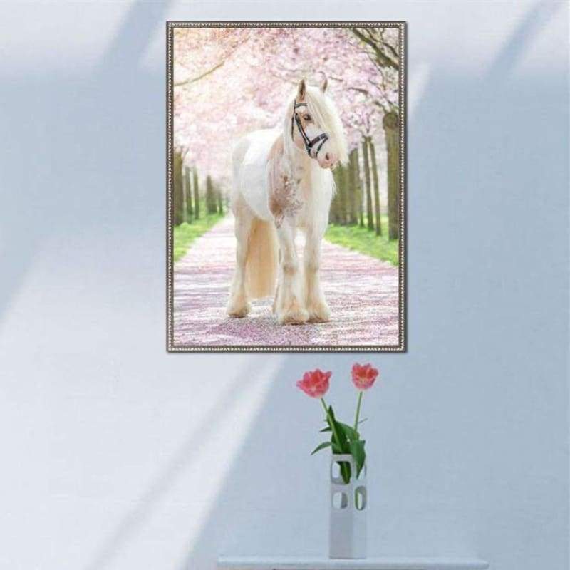 Buy Romantic White Horse Diamond Painting Kits Australia