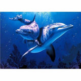 Full Drill - 5D DIY Diamond Painting Kits Cute Dolphins in
