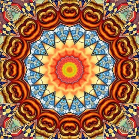 Full Square Modern Art Abstract Mandala Pattern Full Drill -