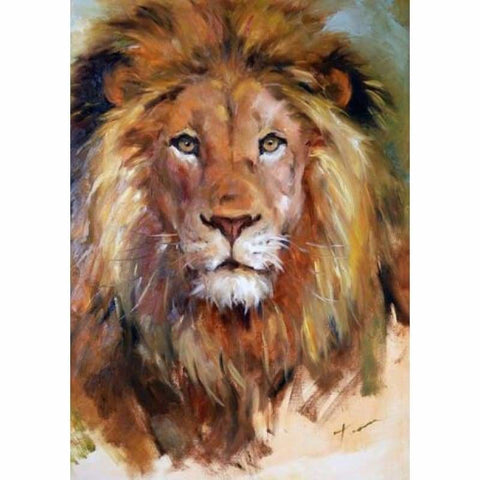 Oil Painting Style Lion Full Drill - 5D Diy Full Square 