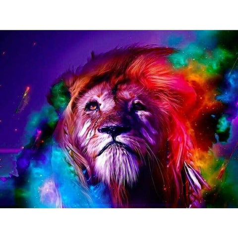 Ultra Coloured Lion- Full Drill Diamond Painting - Special 