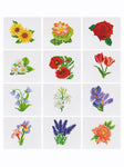 Colourful variety of flowers 12 SET - Diamond Painting