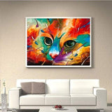 2019 Dream Various Sizes Modern Art Colorful Cat 5d Diamond Art VM1102 - NEEDLEWORK KITS
