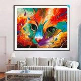 2019 Dream Various Sizes Modern Art Colorful Cat 5d Diamond Art VM1102 - NEEDLEWORK KITS