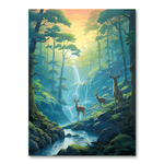 Deer by the Fall (Diamond Painting)