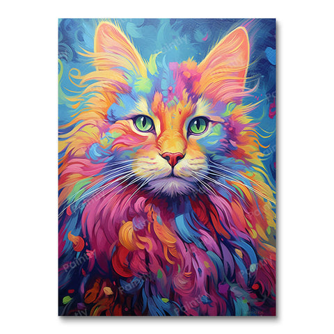 Psychedelic Cat V (Diamond Painting)