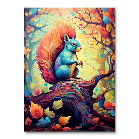Psychedelic Squirrel I (Diamond Painting)