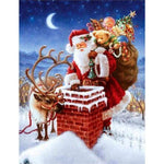 2019 Hot Sale Santa Christmas 5D Diy Diamond Mosaic Cross Stitch Kits VM7574 - NEEDLEWORK KITS
