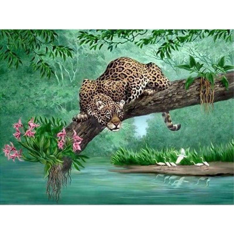 2019 Hot Sale Wall Decoration Animal Leopard Portrait 5d Cross Stitch Kits VM8408 - NEEDLEWORK KITS