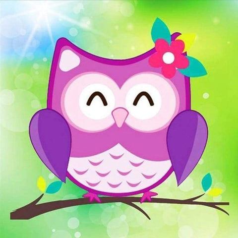 2019 New Hot Sale Cartoon Cute Colorful Owl  Diy 5d Rhinestone Art VM1926 - NEEDLEWORK KITS