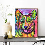 2019 Special Colorful Dog 5d Diy Diamond Stitch Kit VM1927 - NEEDLEWORK KITS