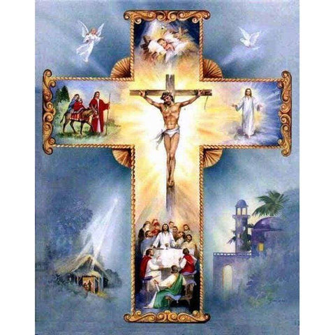 5D DIY Diamond Mosaic Embroidery Christian Cross Jesus Christ 2019 New Hot Sale VM4181 - NEEDLEWORK KITS