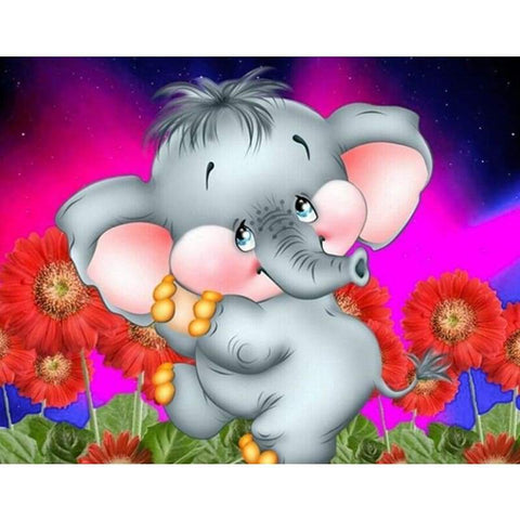 Baby Elephant Cartoon - Full Drill Diamond Painting - NEEDLEWORK KITS