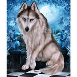 Wolf  Full Drill Diamond Painting - - NEEDLEWORK KITS