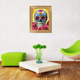 Full Drill - 5D DIY Diamond Painting Kits Colorful Flower Skull - NEEDLEWORK KITS