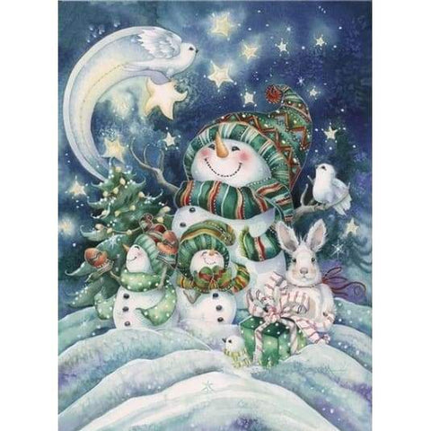 Christmas Snowmen - Full Drill Diamond Painting - NEEDLEWORK KITS