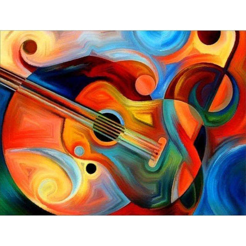 Colourful Guitar - Full Drill Diamond Painting - Special 