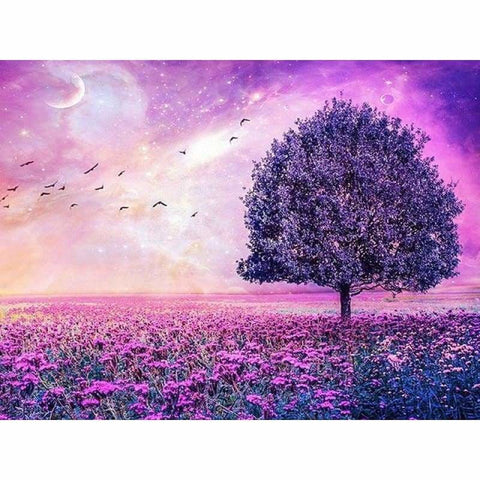 Dream Landscape Tree Sky Full Drill - 5D Diamond Painting 
