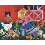Feeding The Chickens - Full Drill Diamond Painting - Special