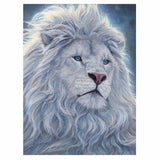 Full Drill - 5D DIY Diamond Painting Kits Fantastic White Lion - NEEDLEWORK KITS