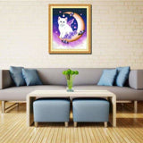 Full Drill - 5D Diamond Painting Kits Cartoon Cute Cat on 