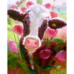 Full Drill - 5D Diamond Painting Kits Colored Drawing Cow in