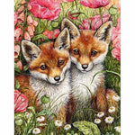 Full Drill - 5D Diamond Painting Kits Colored Drawing Foxs 