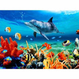 Full Drill - 5D Diamond Painting Kits Dolphin Fish Home in 