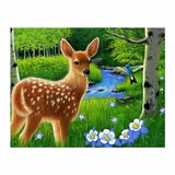 Full Drill - 5D Diamond Painting Kits Lovely Woods Deer 