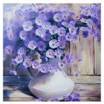 Full Drill - 5D Diamond Painting Kits Purple Daisy Flowers 