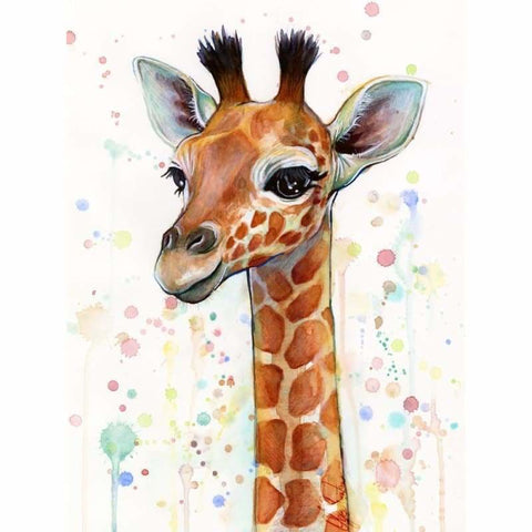 Full Drill - 5D Diamond Painting Kits Watercolor Giraffe 