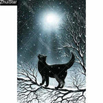 Full Drill - 5D DIY Diamond Painting Black Cat Embroidery 