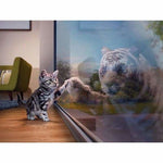 Full Drill - 5D DIY Diamond Painting Cat Mirror Tiger - 4