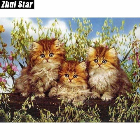 Full Drill - 5D DIY Diamond Painting Cats Embroidery