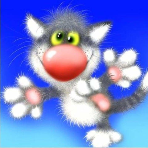 Full Drill - 5D DIY Diamond Painting Kits Cartoon Funny Cat