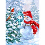 Full Drill - 5D DIY Diamond Painting Kits Cartoon Happy Snowman - NEEDLEWORK KITS