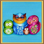 Full Drill - 5D DIY Diamond Painting Kits Cartoon Owl Family