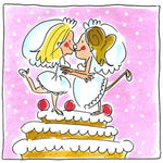 Full Drill - 5D DIY Diamond Painting Kits Cartoon Wedding Kiss Cake - NEEDLEWORK KITS