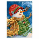 Full Drill - 5D DIY Diamond Painting Kits Cartoon Winter Warm Snowman - NEEDLEWORK KITS