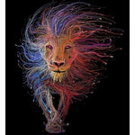Full Drill - 5D DIY Diamond Painting Kits Colored Hair Lion 