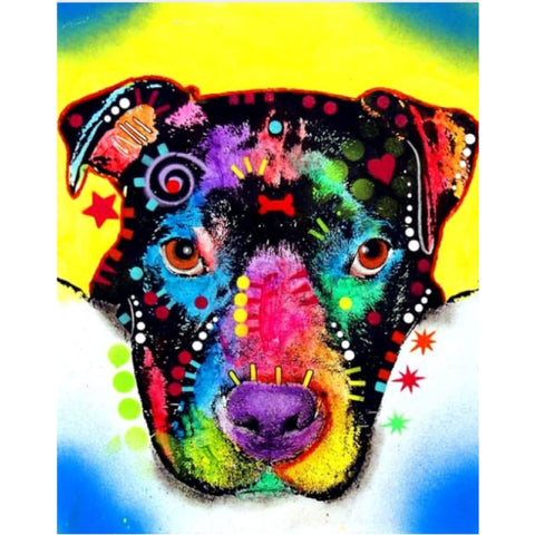 Full Drill - 5D DIY Diamond Painting Kits Colorful Cute Dog 