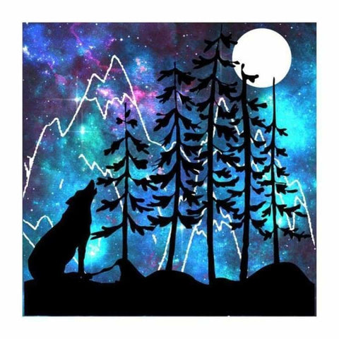 Full Drill - 5D DIY Diamond Painting Kits Dream Wolf Forest 