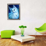 Full Drill - 5D DIY Diamond Painting Kits Dreamy White Cat -