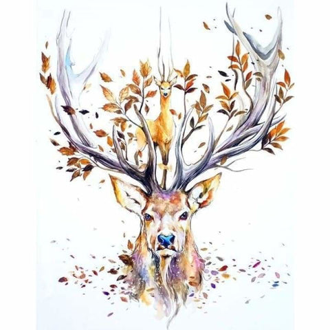 Full Drill - 5D DIY Diamond Painting Kits Fantasy Deer Tree 