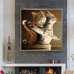 Full Drill - 5D DIY Diamond Painting Kits Funny Cute Cats 