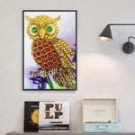 Full Drill - 5D DIY Diamond Painting Kits Gold Owl - 3