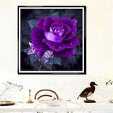 Full Drill - 5D DIY Diamond Painting Kits Pretty Purple Rose