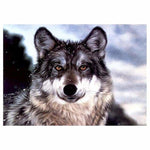Full Drill - 5D DIY Diamond Painting Kits Winter Cool Wolf -